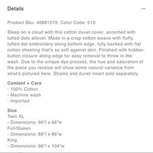 tufted dot duvet cover urban outfitters